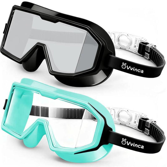 Kids Swim Goggles 2-Pack – Anti-Fog UV Protection (Ages 3–12)