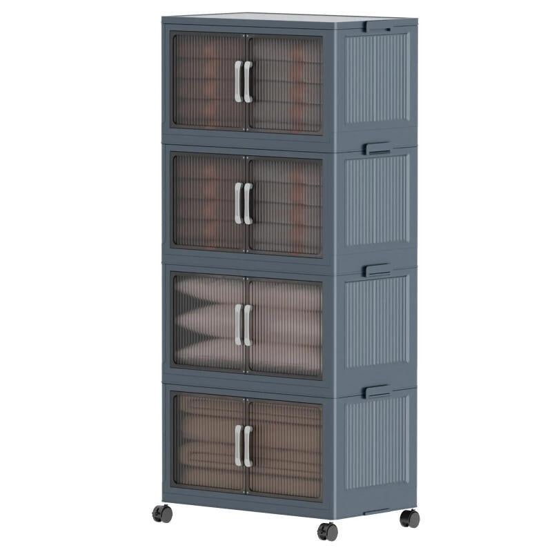 5-Tier Stackable Storage Bins – Collapsible Organizer With Wheels