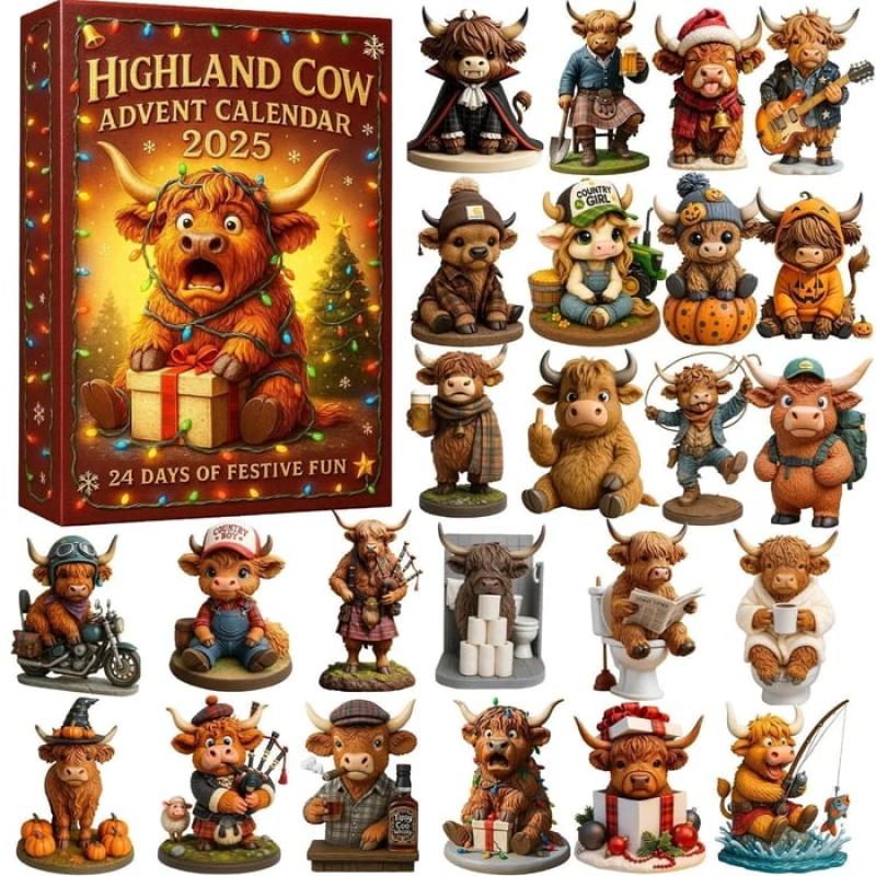 Cozy Highland Cow Countdown To Christmas 2025