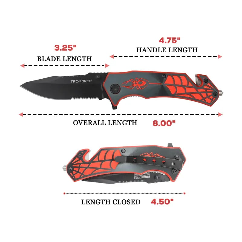 Tac Force Spider-Man Rescue Tactical Folding Knife TF-553