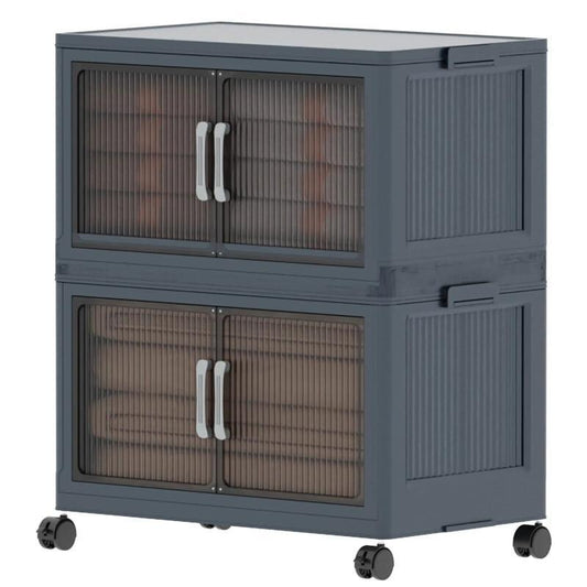 5-Tier Stackable Storage Bins – Collapsible Organizer With Wheels