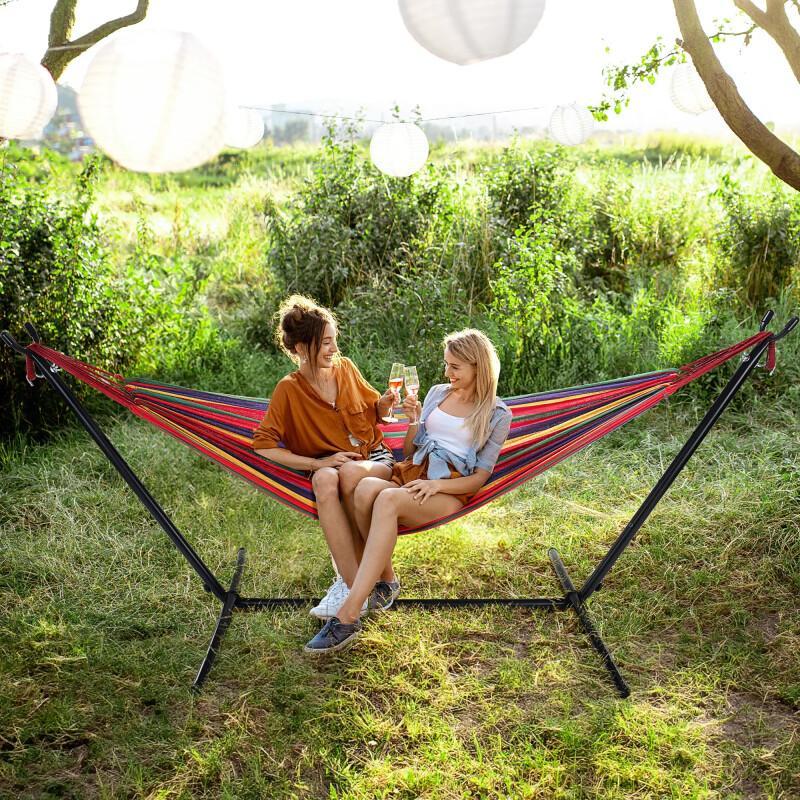 Portable Hammock With Stand – 450LB Steel Frame Outdoor Lounge