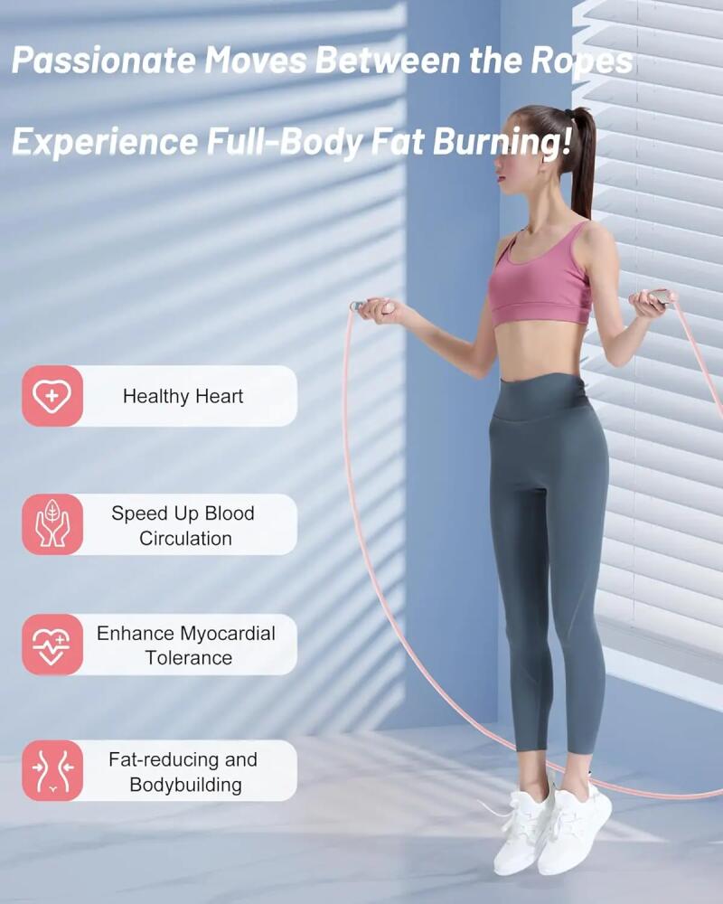 2-in-1 Cordless Jump Rope With Counter – Adjustable Smart Fitness Rope