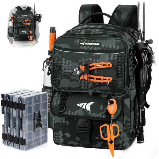 50L Fishing Tackle Backpack – Gear Organizer & Rod Holders
