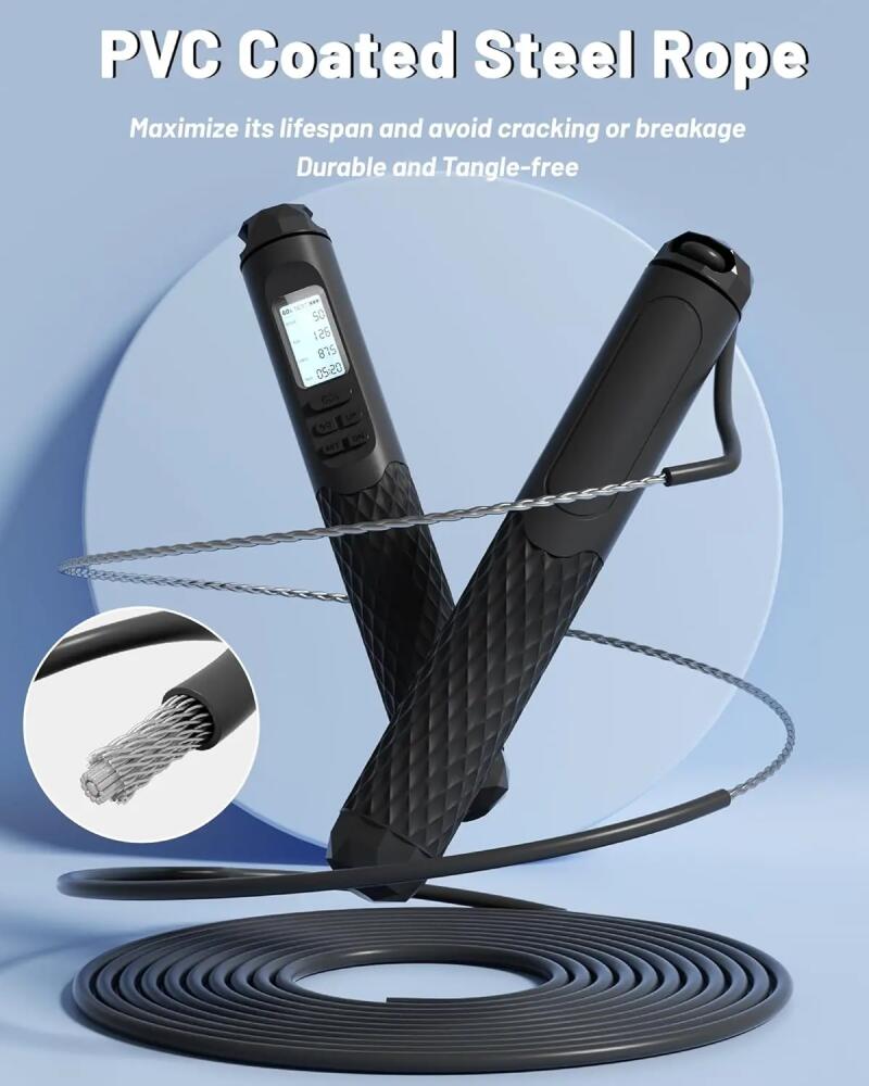 2-in-1 Cordless Jump Rope With Counter – Adjustable Smart Fitness Rope
