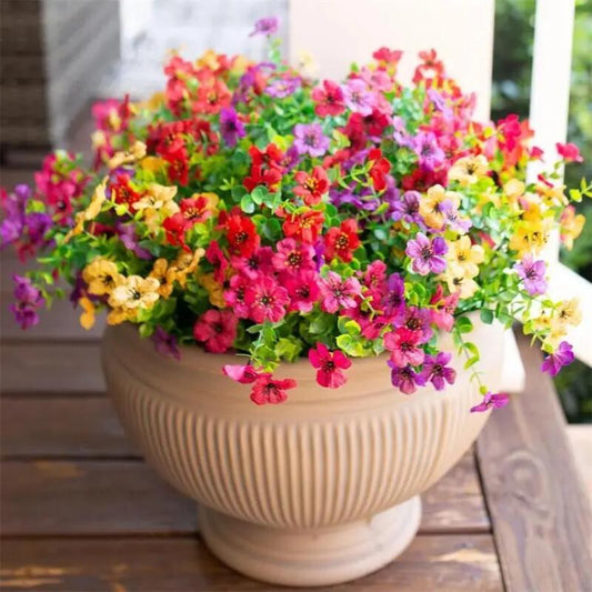 UV Resistant Artificial Flower Bouquet – 6 Colors Set