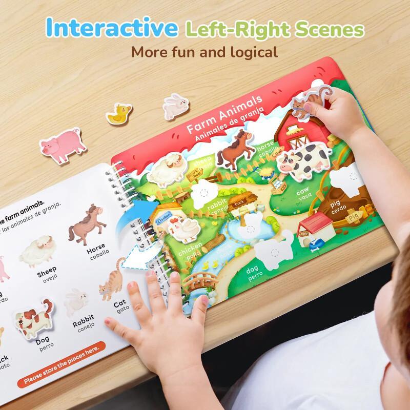Montessori Busy Book For Kids – Alphabet, Counting & Matching Activities