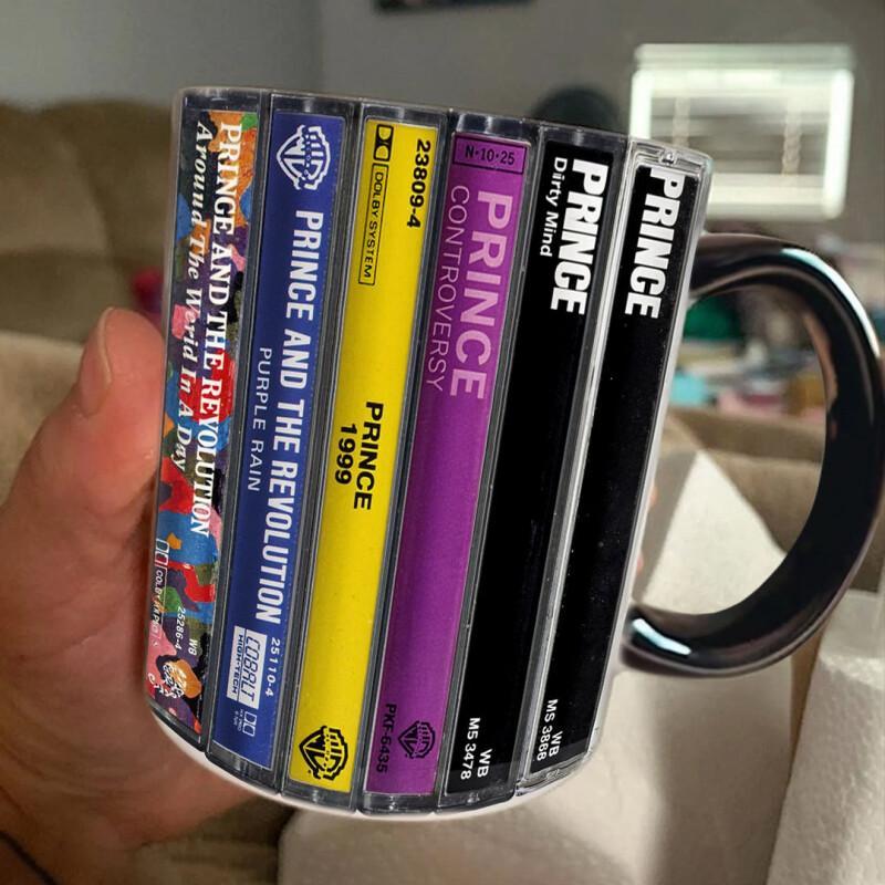 Prince Albums Cassette Collection Mug - Retro Music Gift