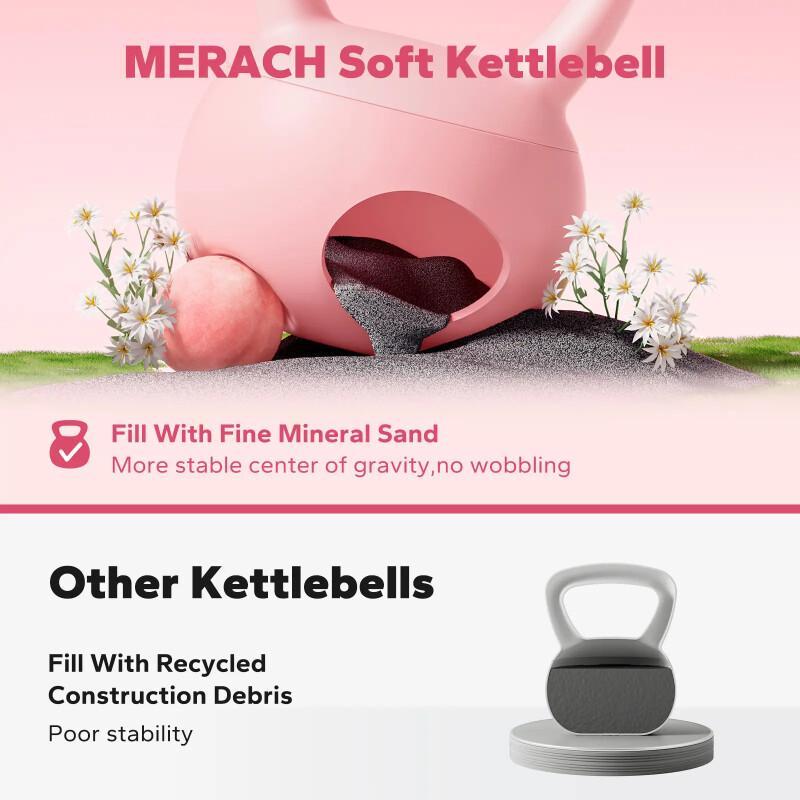 Soft Kettlebell With Handle For Strength & Core Training – Safe Weightlifting Kettlebell For Home Gym Fitness