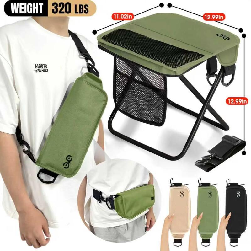 Portable Folding Camping Chair – Ultra Light With Strap & Side Pockets