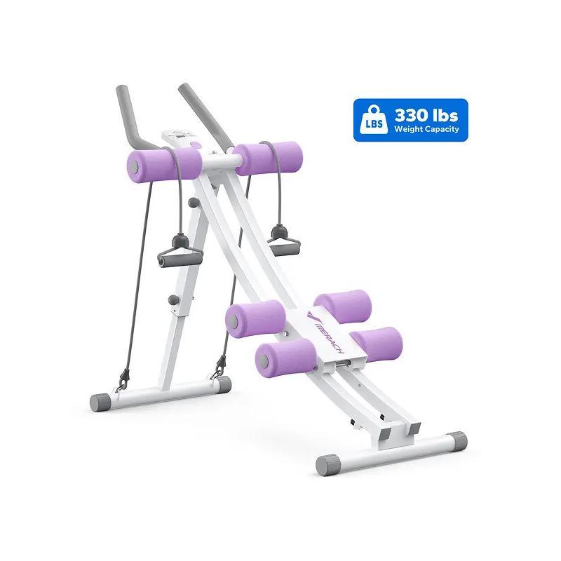 Dual Track Adjustable Ab Trainer Machine With LCD Monitor