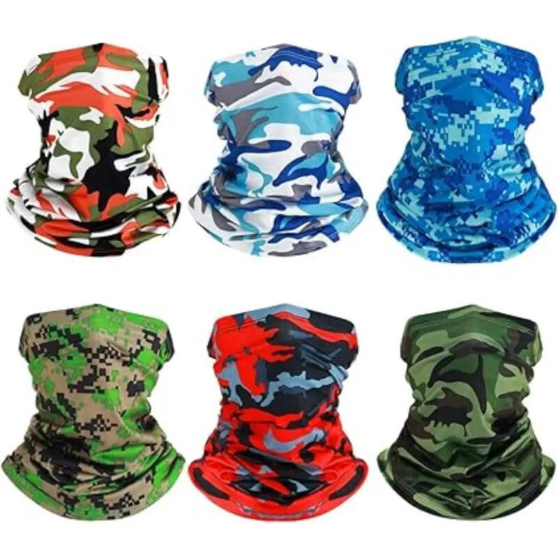 UV Cooling Neck Gaiter Set (6 Pack) – Multi-Use Face Cover