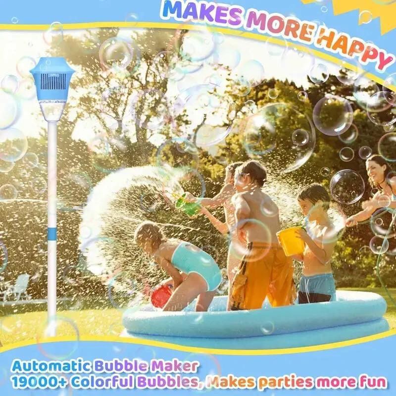 Automatic Bubble Machine For Kids – Light-Up Rechargeable Blower