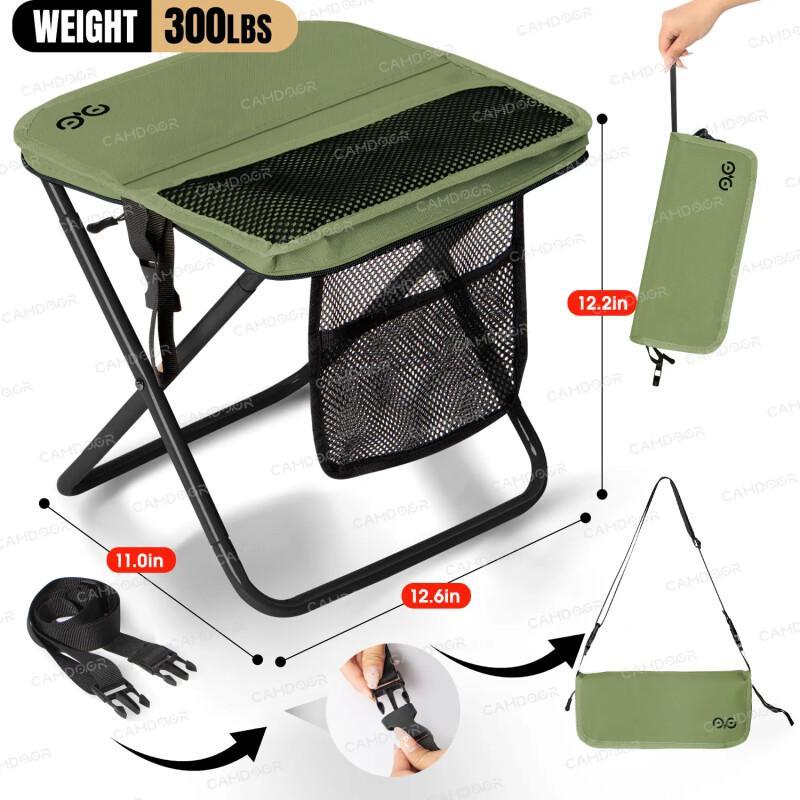 Portable Folding Camping Chair – Ultra Light With Strap & Side Pockets