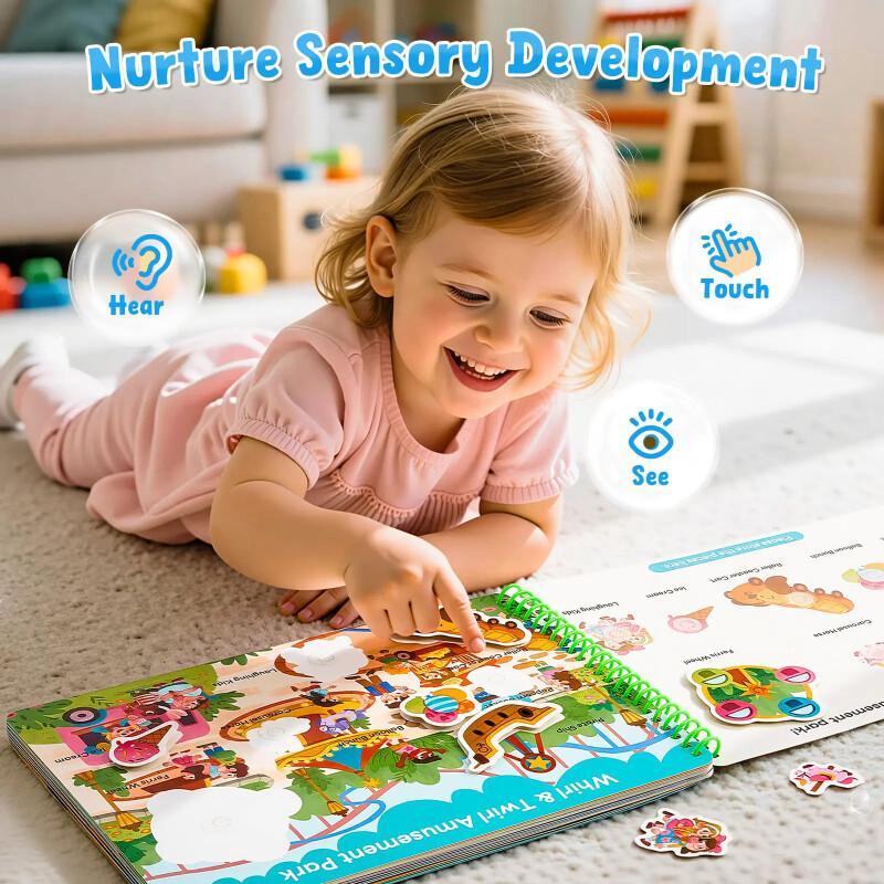 Montessori Busy Book For Kids – Alphabet, Counting & Matching Activities
