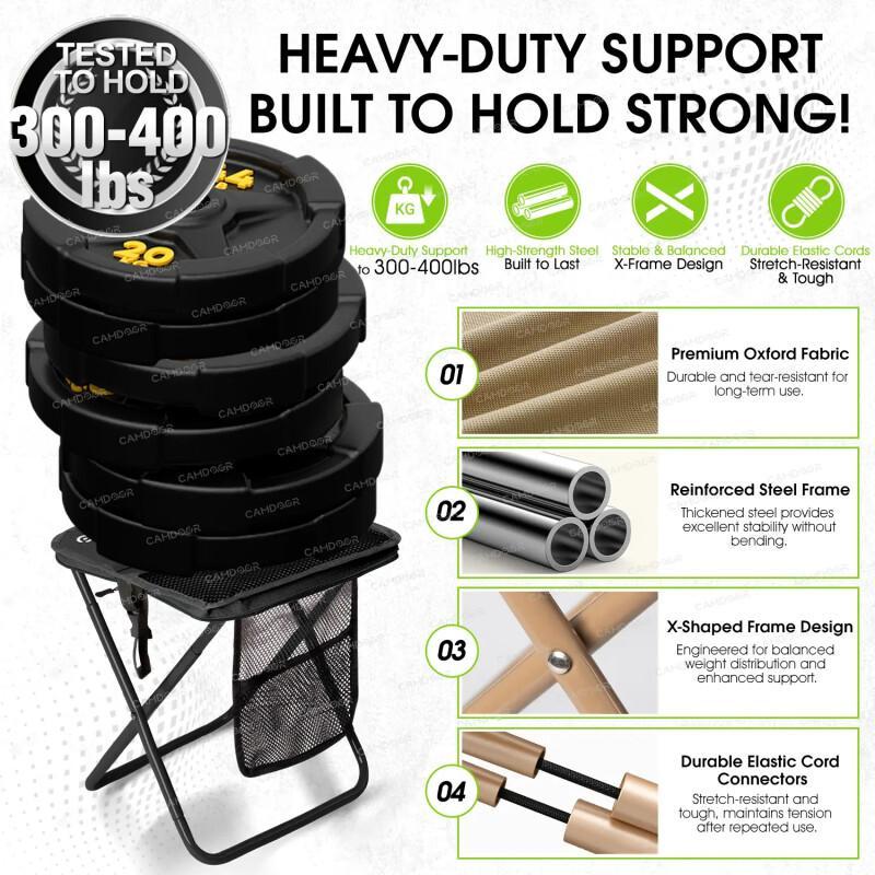 Portable Folding Camping Chair – Ultra Light With Strap & Side Pockets