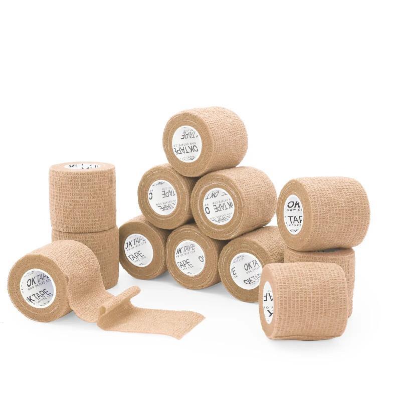 OK TAPE Self Adherent Bandage Wrap 12-Pack – 2" X 5 Yards Non-Woven Vet & Sports Wrap