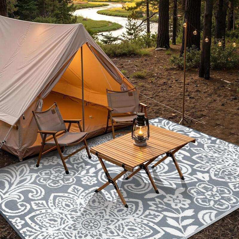 Waterproof Reversible Straw Rug — Heat Insulation For Outdoor Use