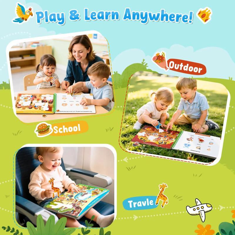 Montessori Busy Book For Kids – Alphabet, Counting & Matching Activities
