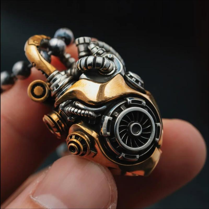 Steampunk Heart Gear Pendant