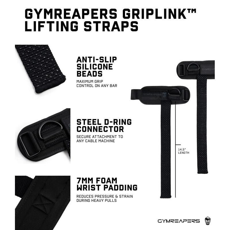 Griplink Lifting Straps – Cushioned Wrist Support & Anti-Slip Grip