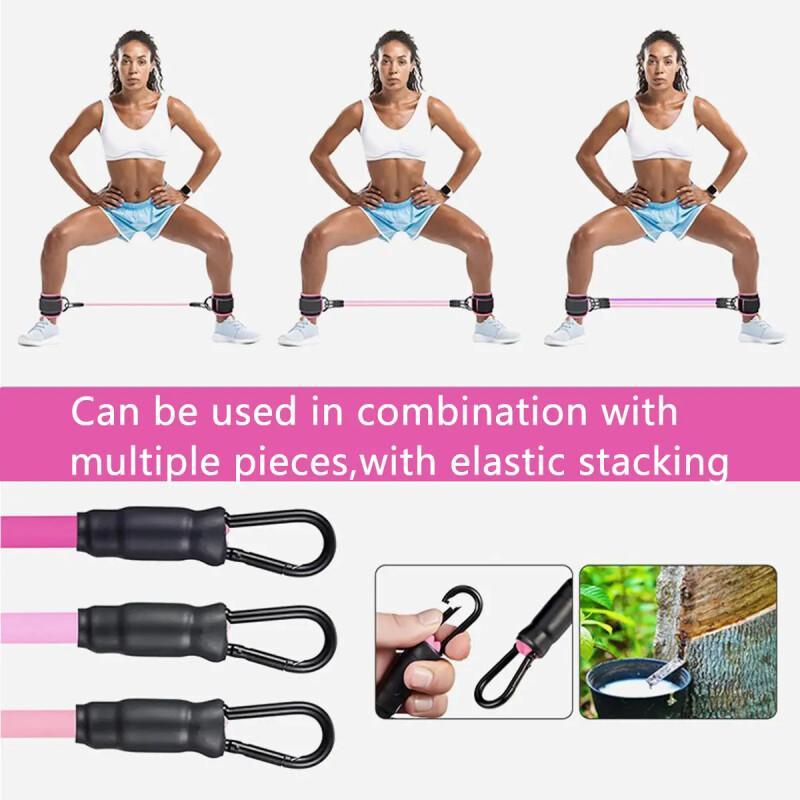 Adjustable Ankle Resistance Bands 5-Pack – Leg & Hip Training Bands For Home Workout, Yoga & Gym Fitness