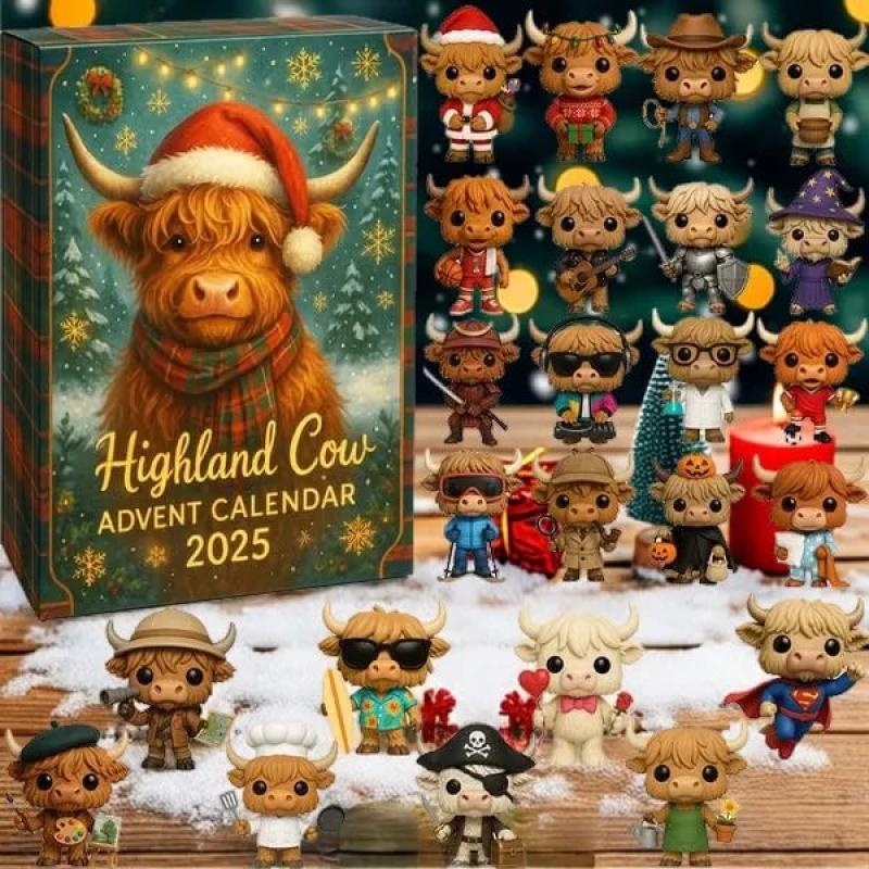 Cozy Highland Cow Countdown To Christmas 2025