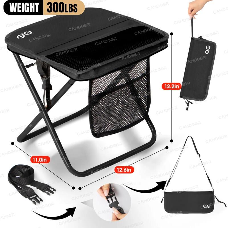 Portable Folding Camping Chair – Ultra Light With Strap & Side Pockets