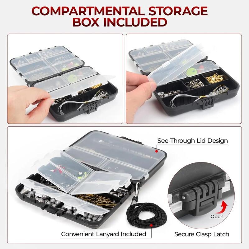 MadBite Fishing Kit – Complete Tackle Set With Hooks, Sinkers & Bobbers