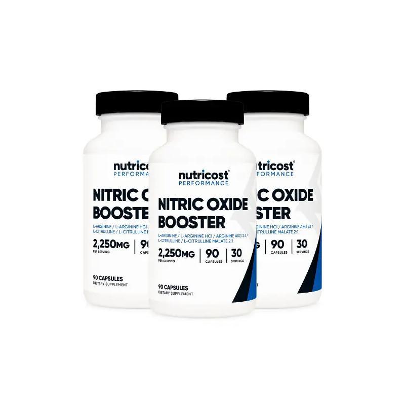 Nitric Oxide Booster Capsules - 2250mg Per Serving - Dietary And Healthcare Supplement