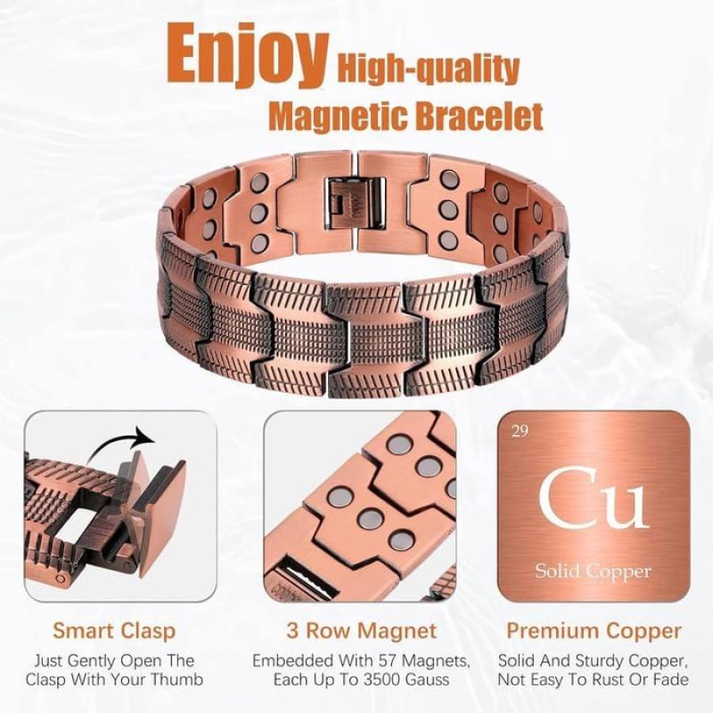 Copper Magnetic Bracelets — Boost Circulation, Ease Fatigue
