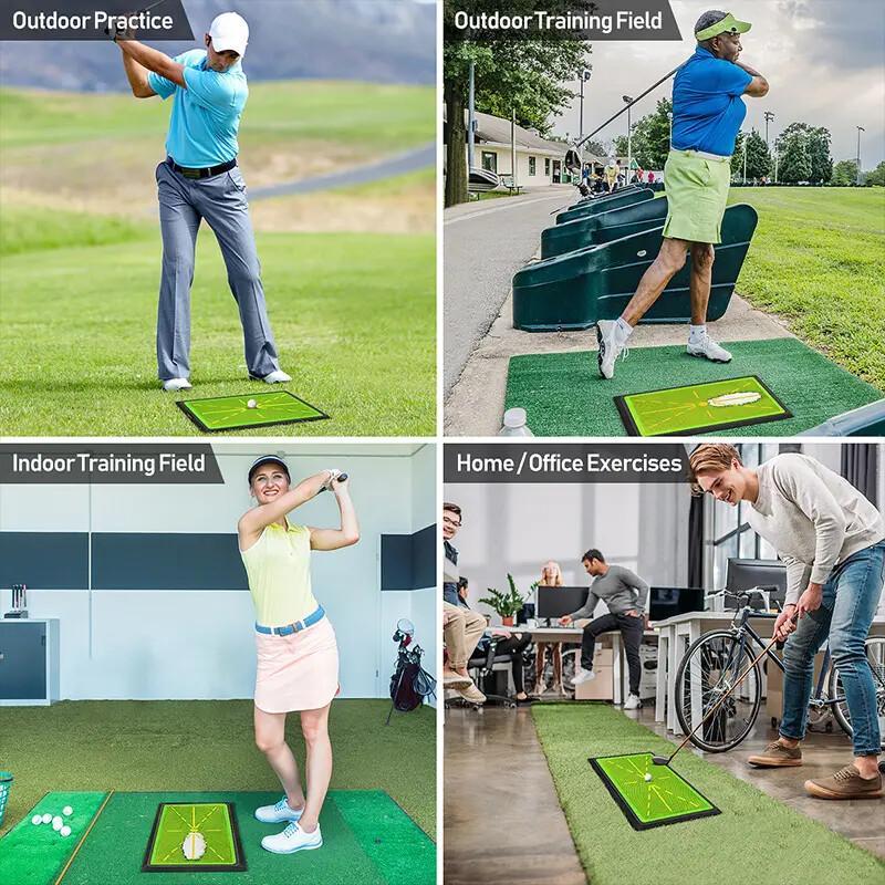 Golf Hitting Mat – Swing Path Feedback For Indoor & Outdoor Practice