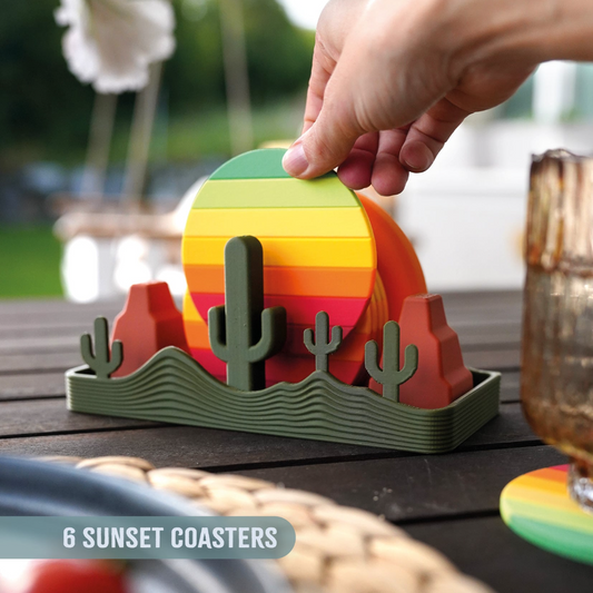 Creative 3D Print Sundowner Coaster Set