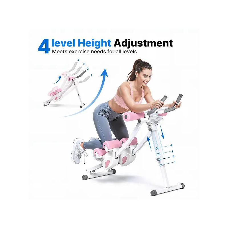 Dual Track Adjustable Ab Trainer Machine With LCD Monitor