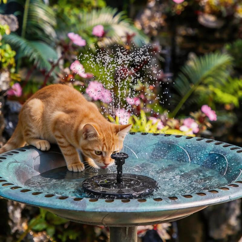 Solar Bird Bath Fountain – Floating Water Pump With 6 Nozzles For Garden & Pond