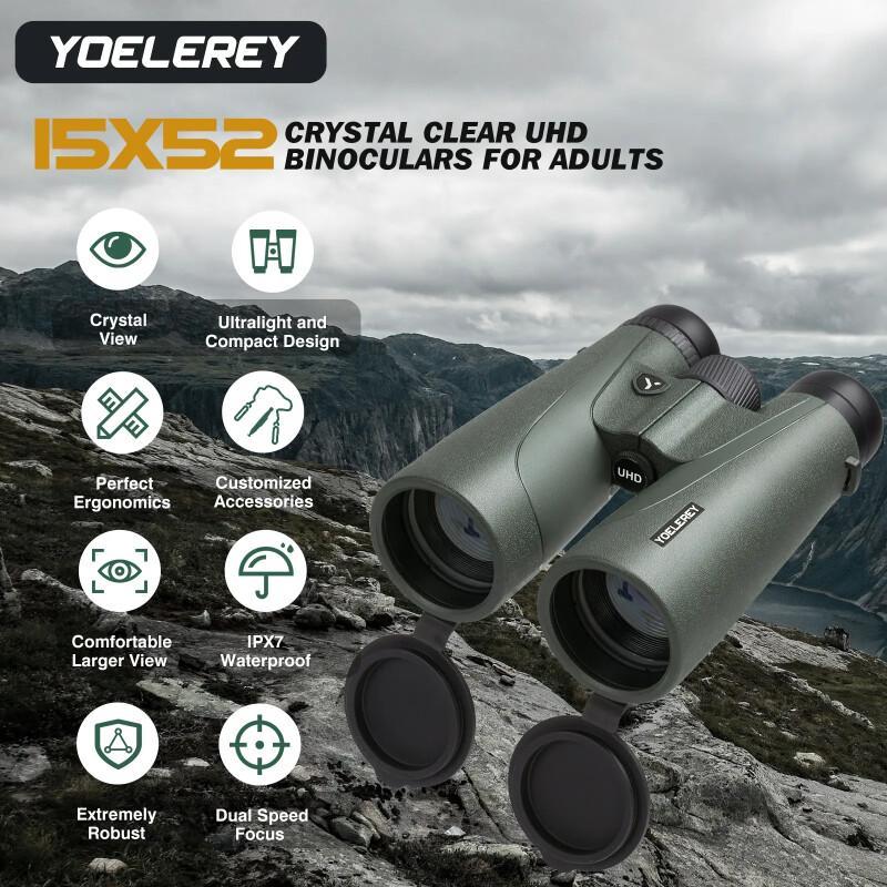 15x52 Binoculars – High Magnification, BAK4 Prism, Large Eyepieces For Bird Watching & Hiking