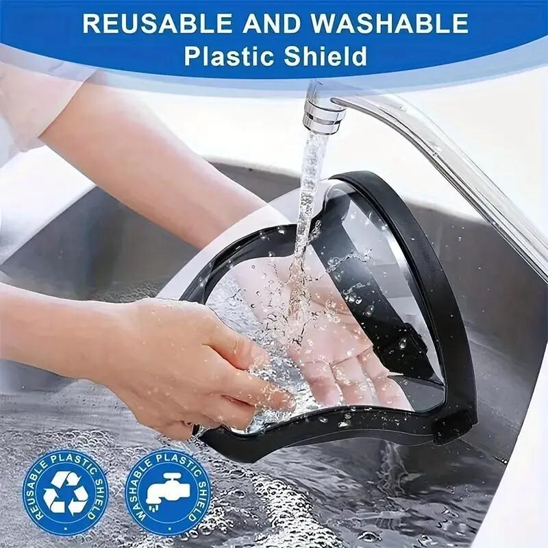 Adjustable Full-Face Protective Shield – Heat & Impact Resistant
