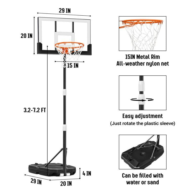 Mini Hoop Indoor Basketball Court Outdoor & Pool Play Sets