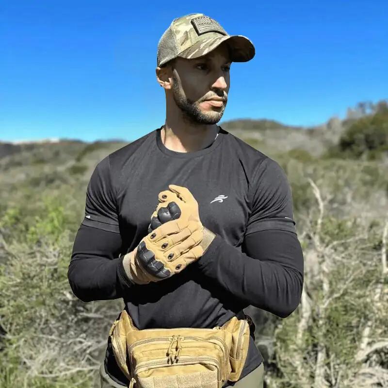 Tactical Full-Finger Gloves – Soft Knuckle, Touchscreen, Non-Slip, Breathable